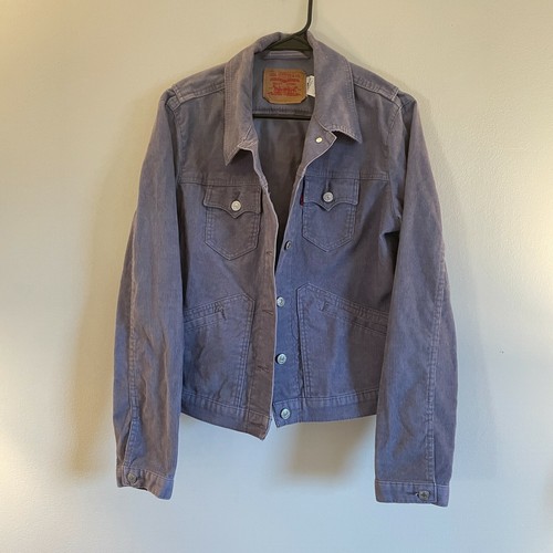 Purple Corduroy Jean Jacket Button 