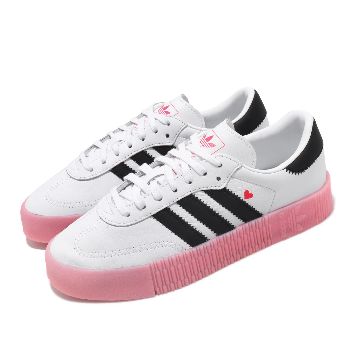 adidas Originals Sambarose W White Black Pink Herat Bold Women Shoes EF4965  | eBay