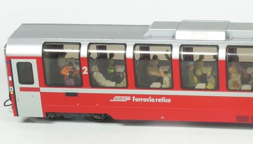 H0m Panoramawagen 2.Kl. Bp 2522 m. 32 ! Figuren RhB LED Bel. Bemo 3294 132 TOP ! | Zustand: Gebraucht