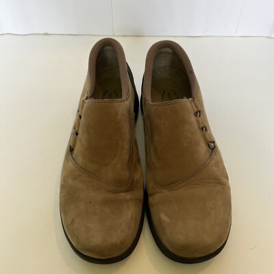 Merrill Topo Twist Stone brown suede slip on Women's Shoes Size 7