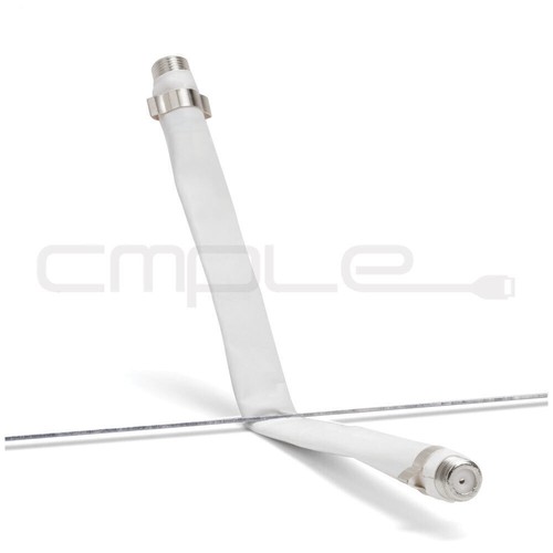 Flat Cord F Type Coaxial Cable Jumper 8" In Type F TV Antenna Extender 4 PCS - Zdjęcie 2 z 3