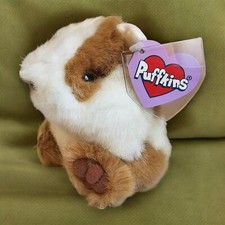 SWIBCO Puffkins Gertie Gerbil Guinea Pig Beanbag Plush Toy w Tags Vintage 90s 5"