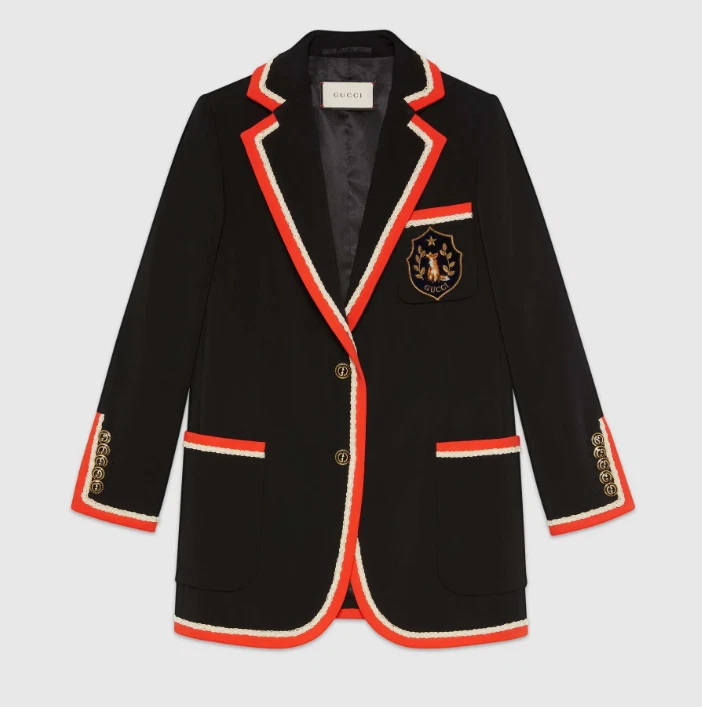 Blazer giacca Gucci Fox Crest Viscosa Nuovo con etichette $3700 Taglia 36 IT (2 US)