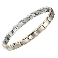 Silver Magnetic Bracelet for women Arthritis Pain Relief Balance Energy Power