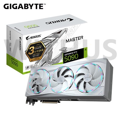 【動作良好】GIGABYTE AORUS MASTER RTX5090 32GB GIGABYTE AORUS GeForce RTX 5090 MASTER ICE D7 32GB Gaming Graphics