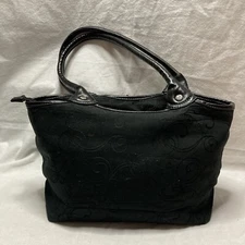 Thirty-One Medium Sholder Bag Black With Black Swirls