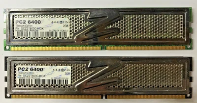 OCZ Titanium Edition 4GB (2x2GB) DDR2 OCZ2T800C44GK PC2 6400 4-4-4 2.2v#R2663 - Bild 1 von 2