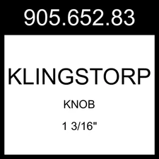 IKEA KLINGSTORP Knob Black/chrome Plated 2 Pack 1 3/16" 905.652.83