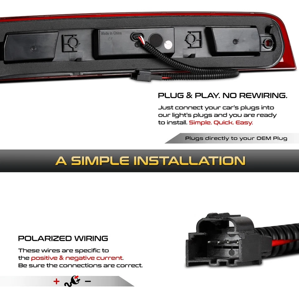 Full LED Chrome Third Brake Tail Cargo CHMSL Light For 2019-2024 Ram 1500 Pickup Foto 4 de 4