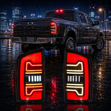 Tail Lights For 2002-2006 Dodge Ram 1500 2500 3500 Led Smoked Sequential Pair