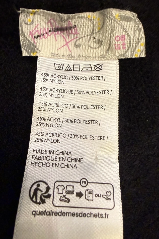 NEW FREE PEOPLE BLACK ESSENTIAL TRIANGLE SCARF - Image 3 of 4