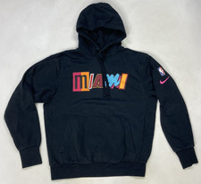 Nike NBA Miami Heat City Edition Pullover Hoodie Men Small Black DB2324 010