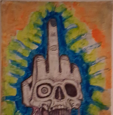Middle Finger Unframed by Ralph Reyna 