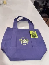 Trader Joe's Mini Tote Bag Rare Halloween Limited Edition New! (Purple/Green)