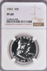 1963 Franklin Half Dollar Proof NGC PF 69 PR Gem Silver Coin 50C