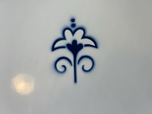 Vintage Ikea Large Blue White Oval Enamel Serving Platter in Exc Cond No Rust - 第 2/5 張圖片