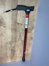 Equate Comfort Grip Walking Cane, Height Adjustable Cane with Wrist Strap, Black