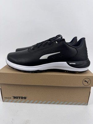 Puma Phantomcat Nitro Herren Golfschuhe Gr. UK 10,5 schwarz silber gelb / 32017
