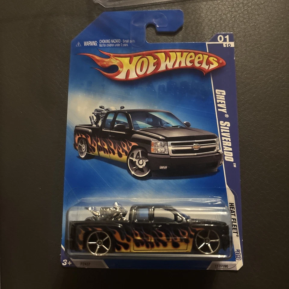 Chevy Silverado 2009 Heat Fleet 1/10 ruedas negras con bicicleta NUEVO f3 Foto 2 de 4