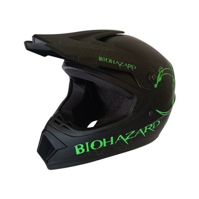 Crosshelm Helm Kinderhelm Motorradhelm Motocross Bio Hazard Grün Motorrad Quad