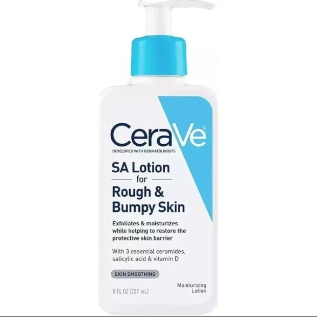 CeraVe SA Lotion for Rough & Bumpy Skin 8 Ounce with salicylic acid, lactic acid