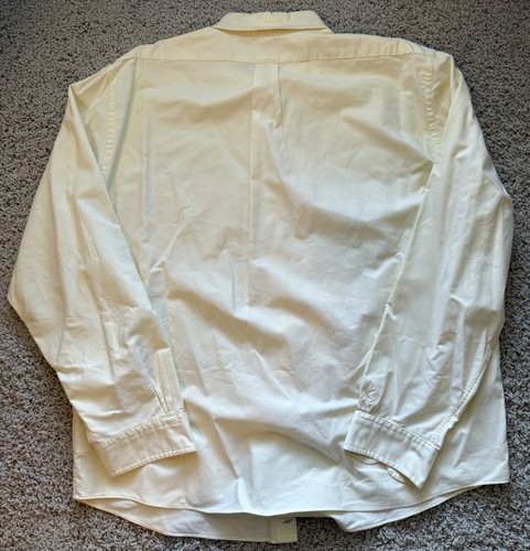Camicia uomo Brooks Brothers gialla Oxford con bottoni taglia XL - Foto 2 di 5