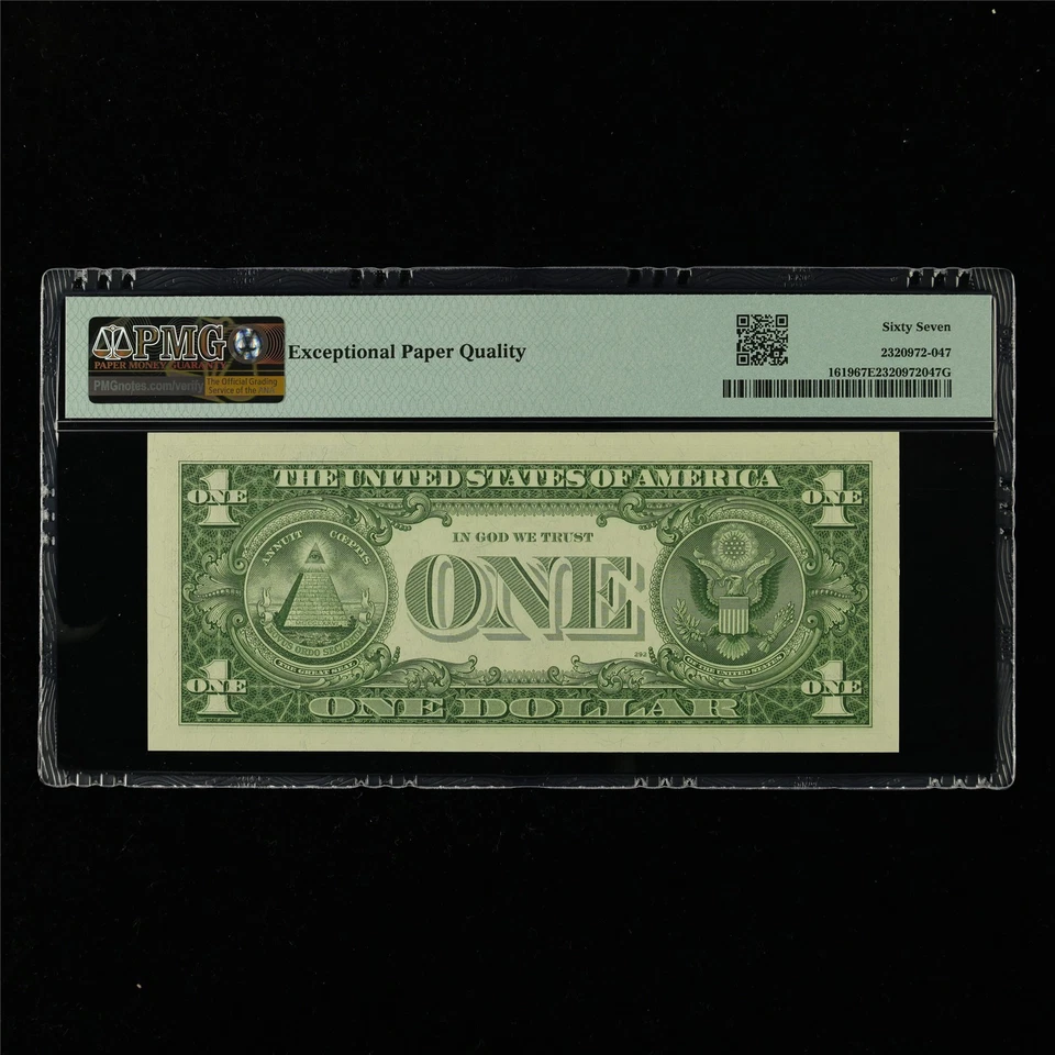 1957 Silver Certificate 1 Dollar Fr#1619 PMG 67 EPQ Superb Gem UNC - Image 2 of 4