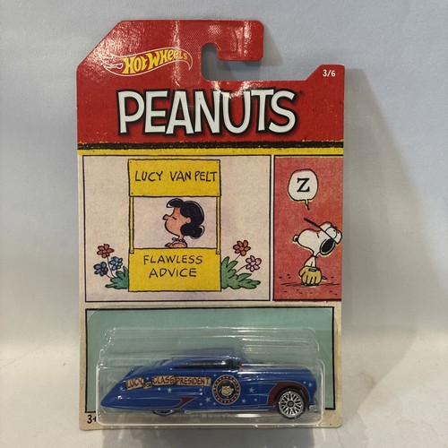 Hot Wheels Purple Blue Purple Passion Peanuts Series 3/6 Sealed Wear on Card
