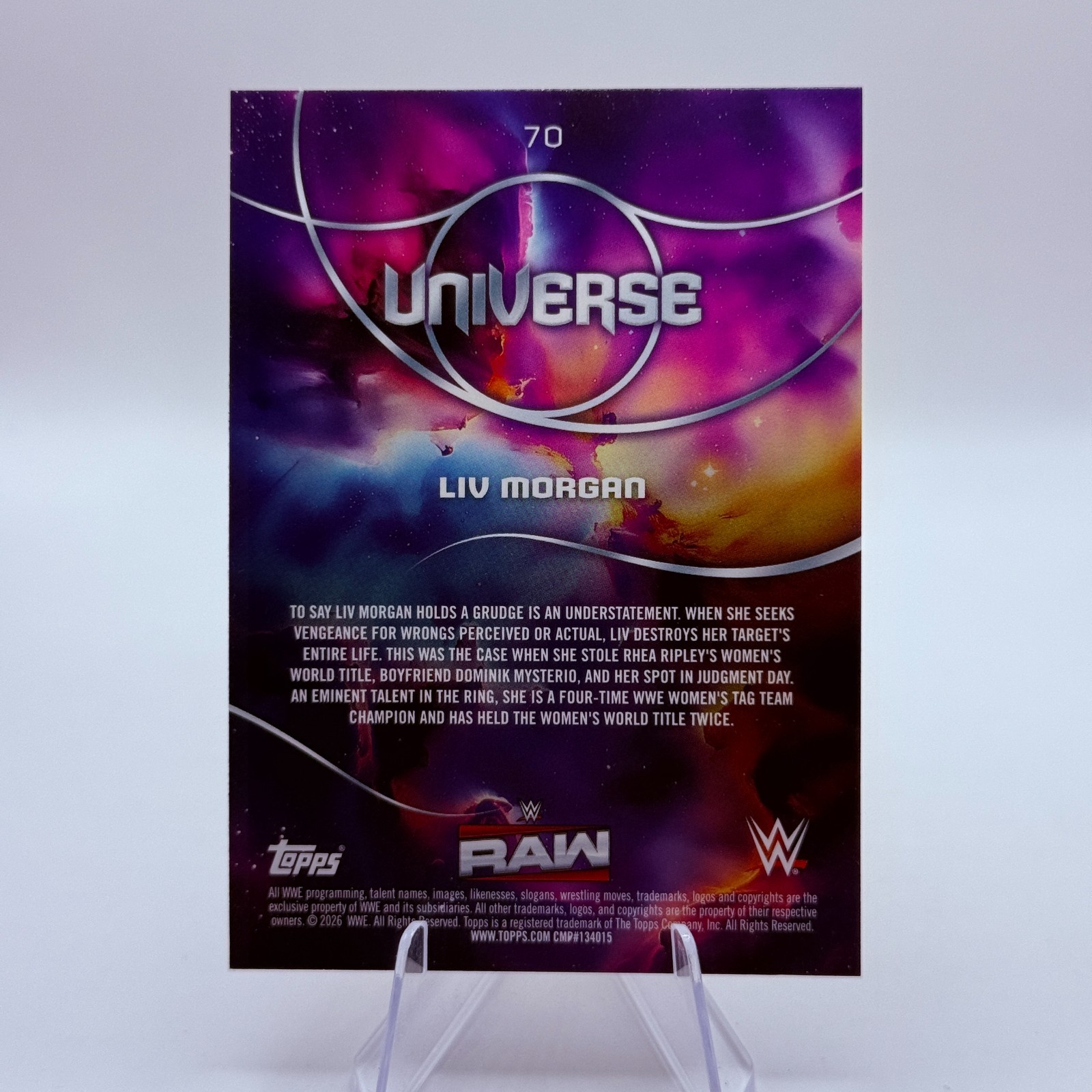 Liv Morgan 2026 Topps Universe WWE #70 Raw Card view 2
