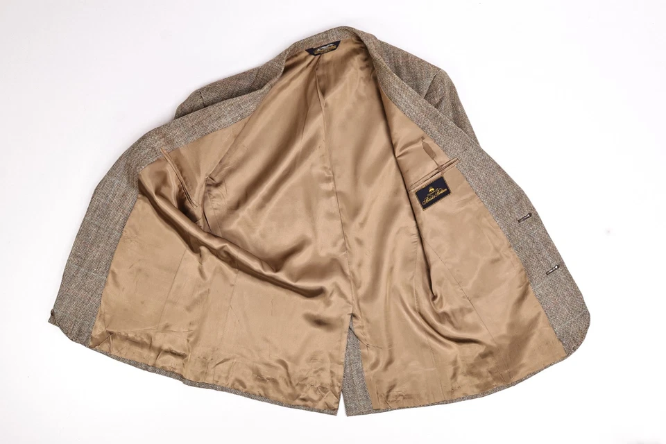 Chaqueta Blazer De Colección Brooks Brothers Mezcla de Lana Tejida a Cuadros 36 R Foto 4 de 4