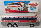 Vintage Charmy Toy Continental Trailways Silver Eagle Bus Tin Litho Japan 1960s