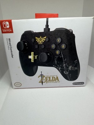 PowerA Wired Controller Black Gold Nintendo Switch Zelda Breath of the Wild