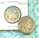 LOT of 1920"P" & SCARCE 1920 "S" Mint buff nickels w/ visible '20', clear "S" MM
