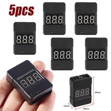 5Pcs RC Lipo Battery Low Voltage Tester 1S-8S Buzzer Alarm Checker LED Indicator