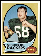 1970 Topps Football Gale Gillingham RC Green Bay Packers #131 Card NM