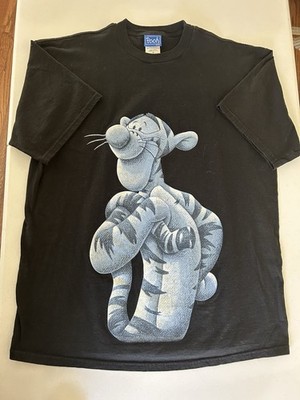 Disney Vintage T-Shirt Walt Disney Blue Short Sleeve Men, Tigger Tech 90s