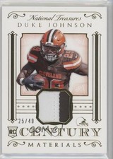 2015 Panini National Treasures Century Materials Prime 25/49 Duke Johnson 0v1