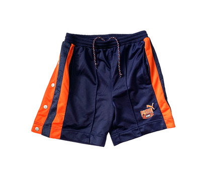Mens vintage 90's blue orange PUMA King popper side Shorts Size S small 28''