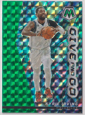 Kyrie Irving 2022-23 Panini Mosaic Give And Go Insert Green Prizm #12