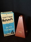 VTG. METRONOME by SETH THOMAS, DE MAELZEL Keywound #1103 WALNUT, in Original BOX