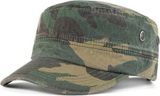 Military BDU Cap Hat Camouflage Camo Fatigue Adjustable Cadet Combat Flat Top OS