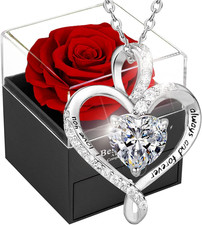 Forever Red Rose Gift Box,Eternal Flower, Preserved Rose, Infinity Real Rose Gif