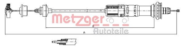 Seilzug KupplungsbetÄTigung Metzger 113028 FÜR Peugeot-image