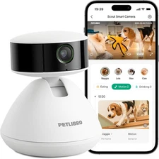 PETLIBRO AI Dog Camera Pet Indoor with Phone App 1 pack, White 