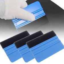 3pcs Auto Wrap Scraper Tools With Flocked Edge For Precise Film Application