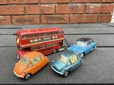 Corgi 233 Heinkel Economy Car X2, Routemaster Double Decker Bus & Austin A40