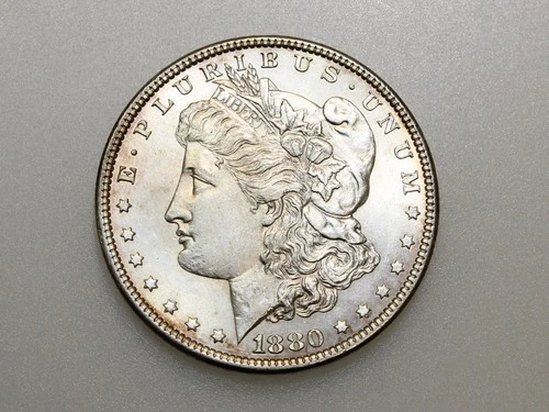 1880-P $1 MORGAN SILVER ONE DOLLAR GEM BU