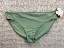 Shade  Shore Bikini Bottom Womens XL 16 Green Low Rise Hipster Full Coverage