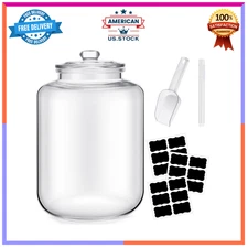 Yaomiao 6 Gallon Large Glass Jar With Lid Airtight Food Storage Cookie Canister