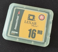 Vintage Lexar Media 16MB CompactFlash CF Card 8X Speed   Collectible, Rare